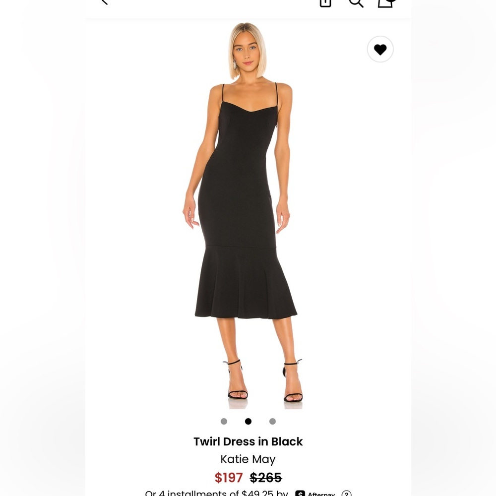 Katie May (Revolve) Black Twirl Dress - Medium  *like new *
